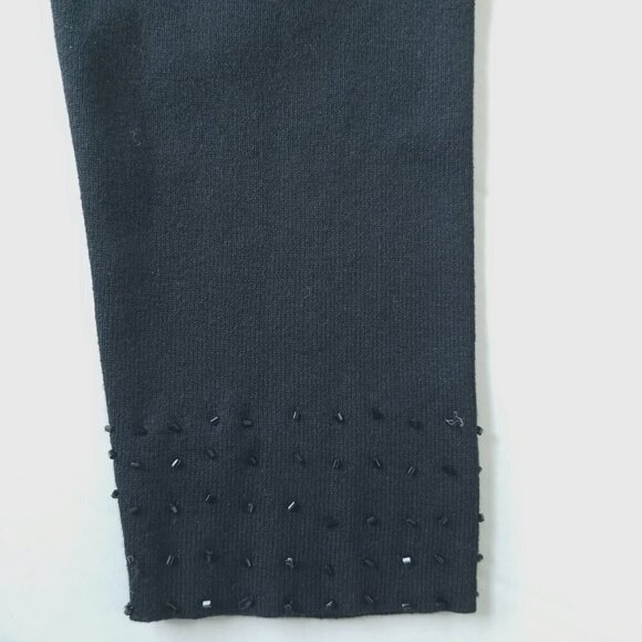 Charter Club Size L Preppy Witchy Cardigan Beading Silk Blend Church Office - Picture 10 of 16